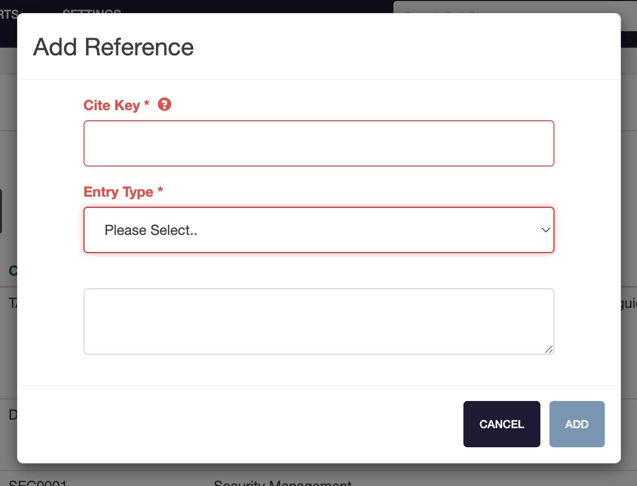Reports references