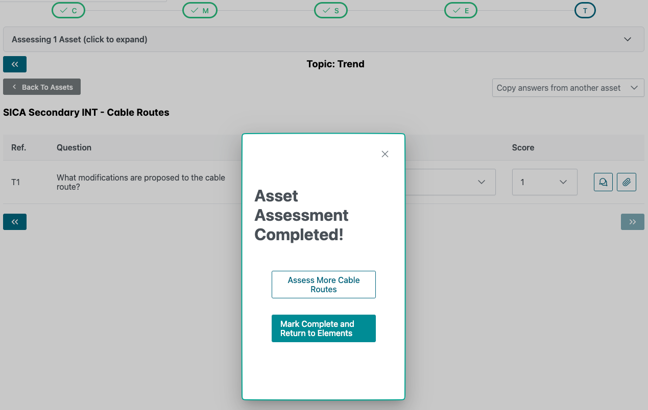 Assessment complete