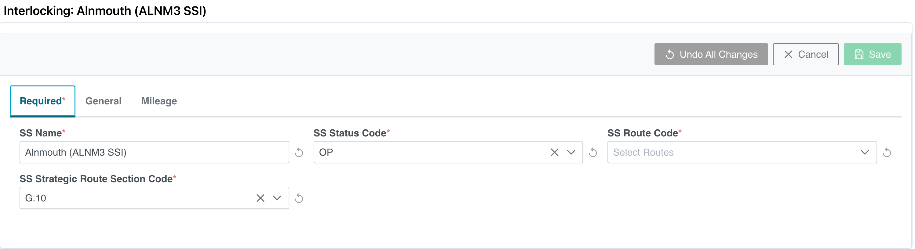 Proposal required fields