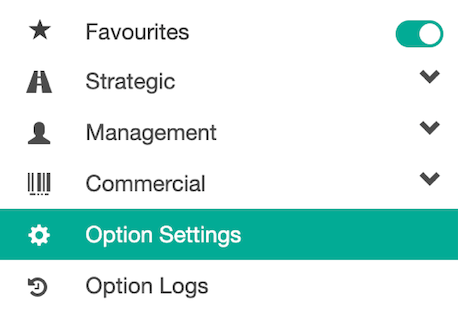 Option settings