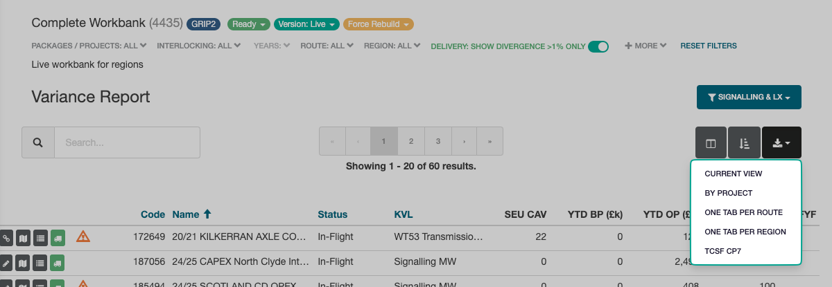 Variance Report