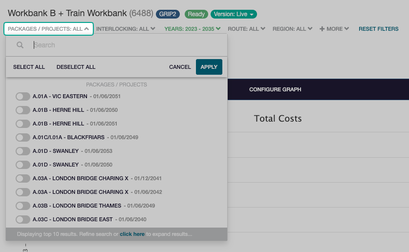 Enable train workbank