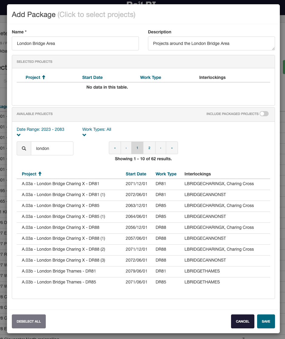 project packages add