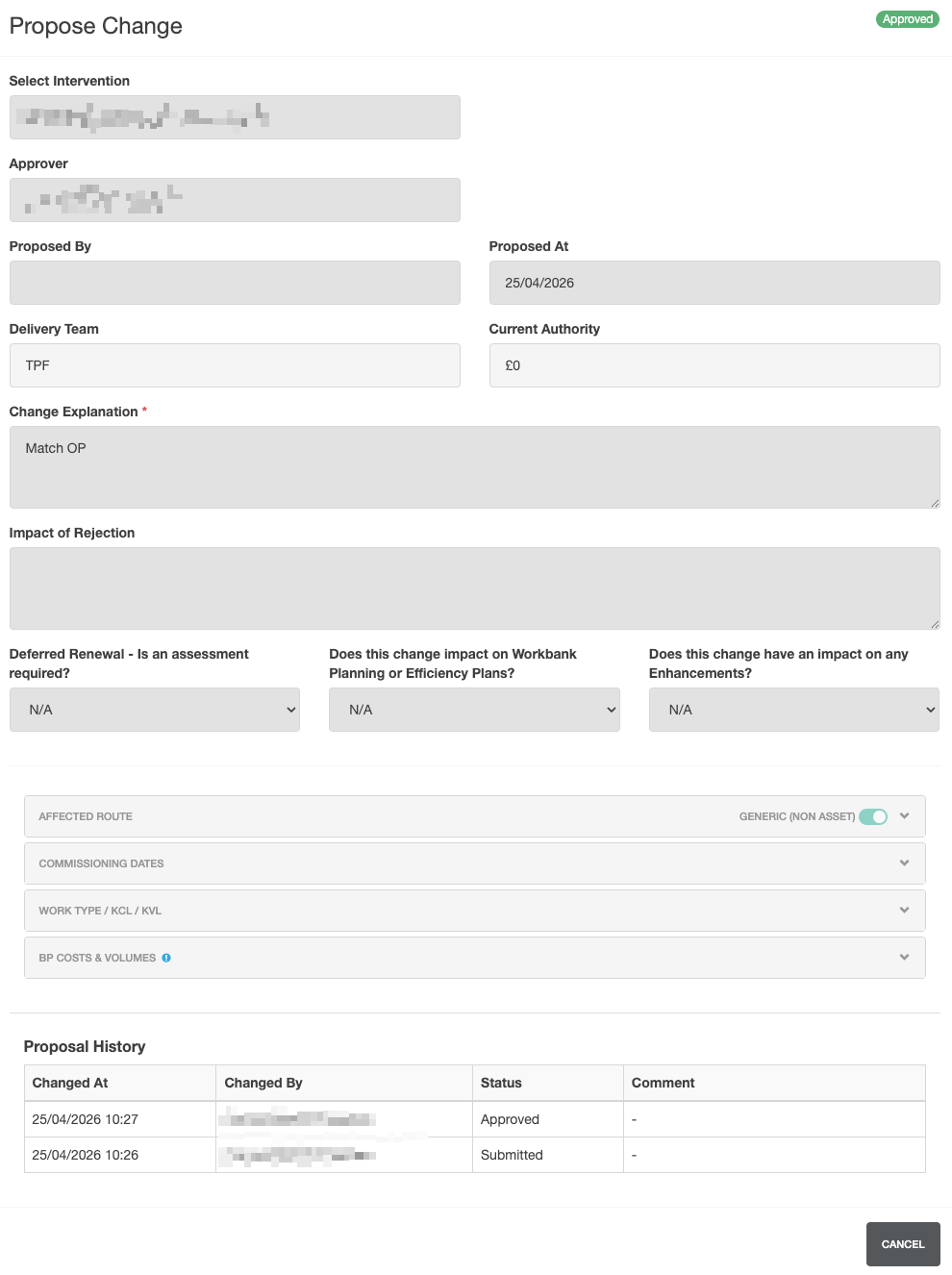 option logs